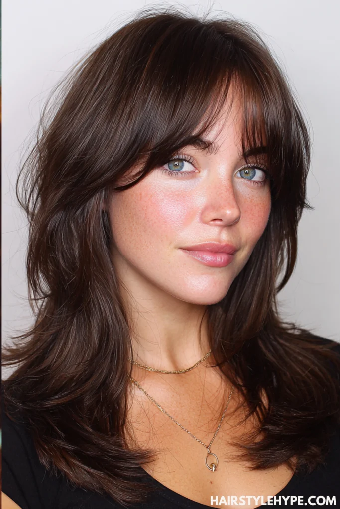 Layered Shag with Curtain Bangs