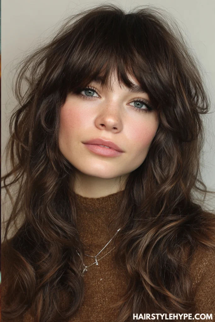 Piecey Shag with Side-Swept Bangs