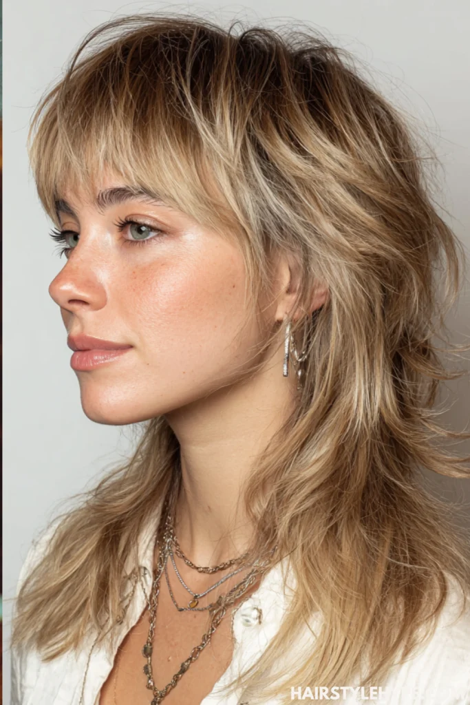 Shaggy Mullet with Bangs