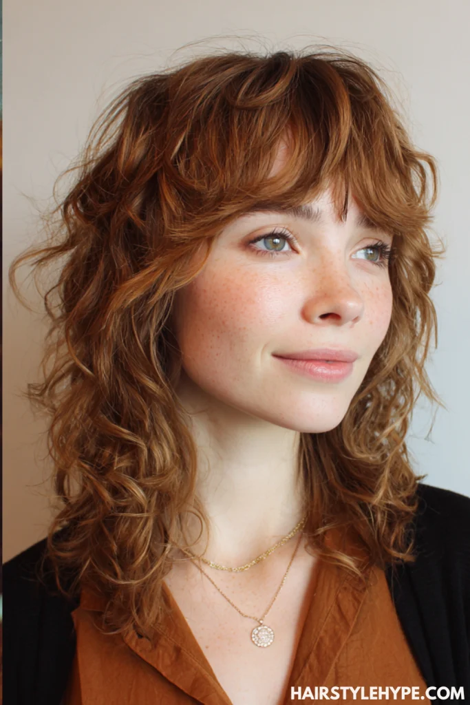 Wavy Shag with Textured Bangs