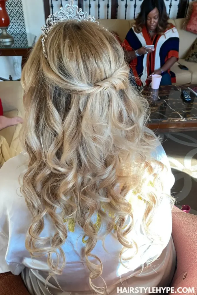 Braided Crown with Curls