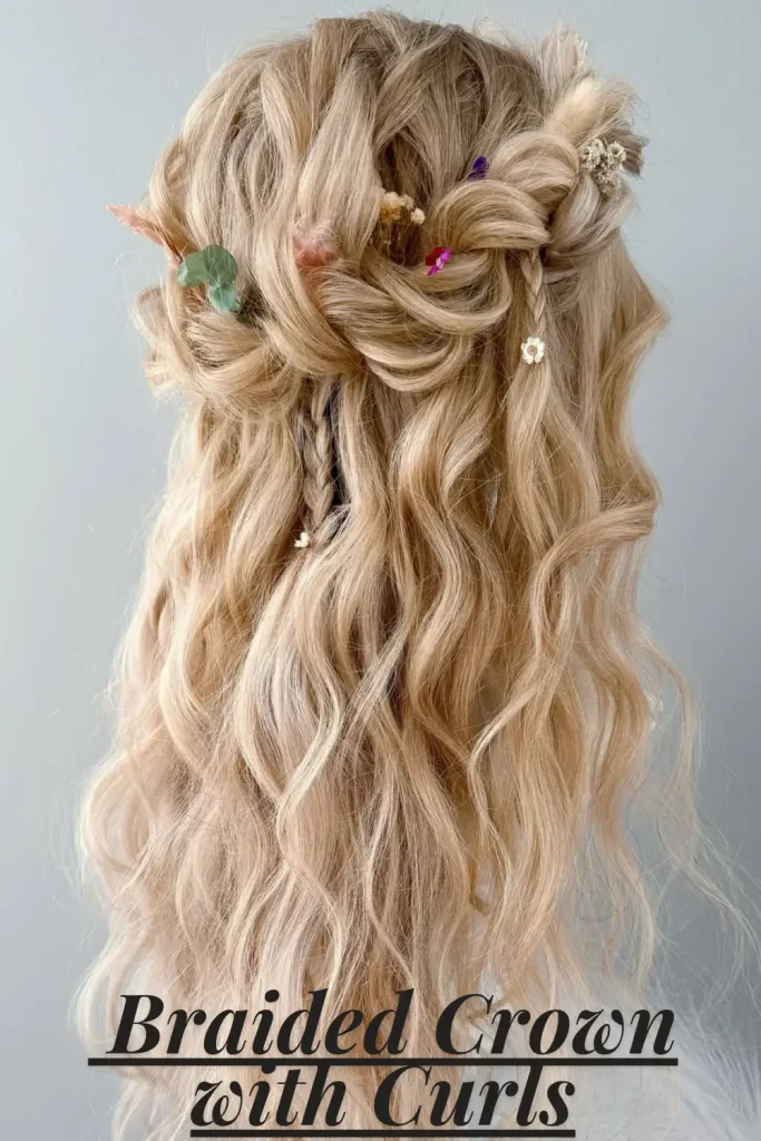  Braided Crown with Curls