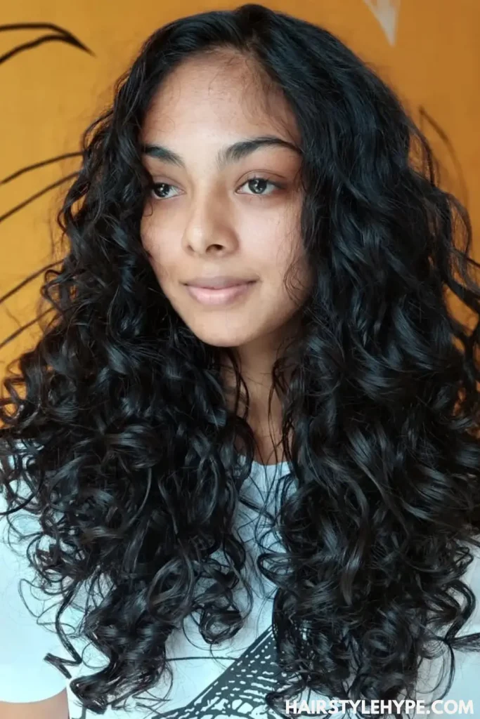 Curly Hair with Hair Scarf