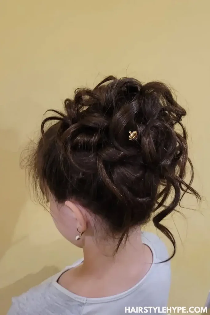 Messy Curly Bun