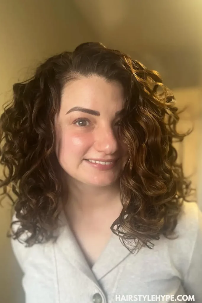 Side-Parted Curly Cut