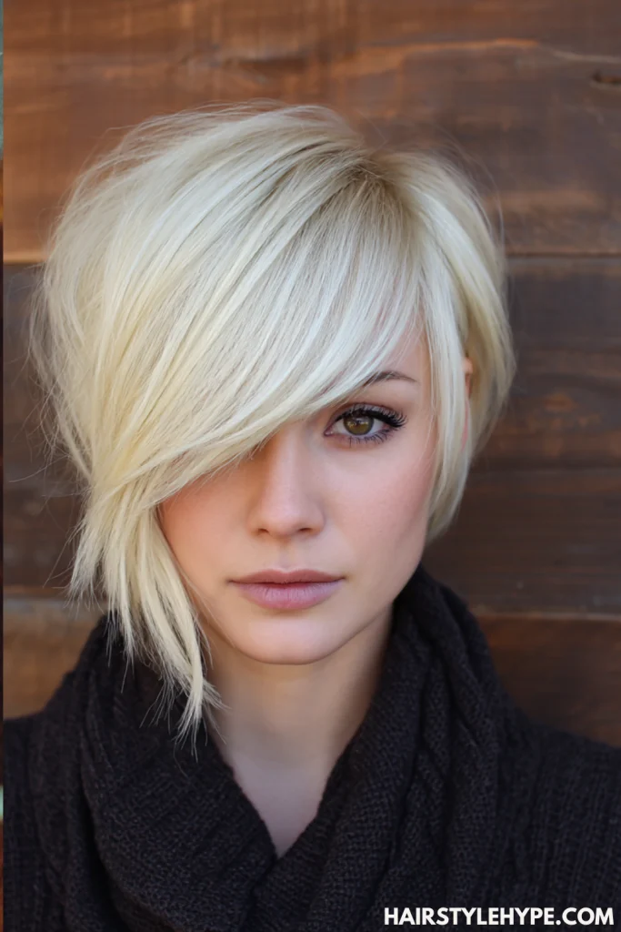Asymmetrical Butter Blonde Cut