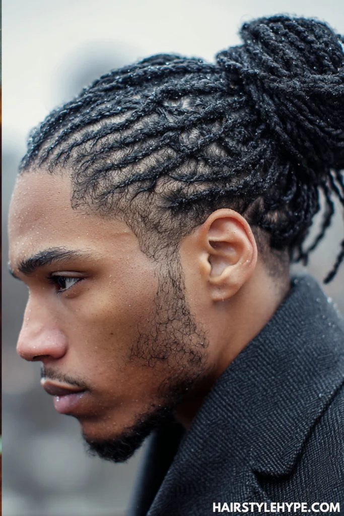 Box Braids in a Bun