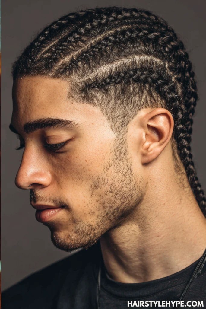 Side-Part Braids
