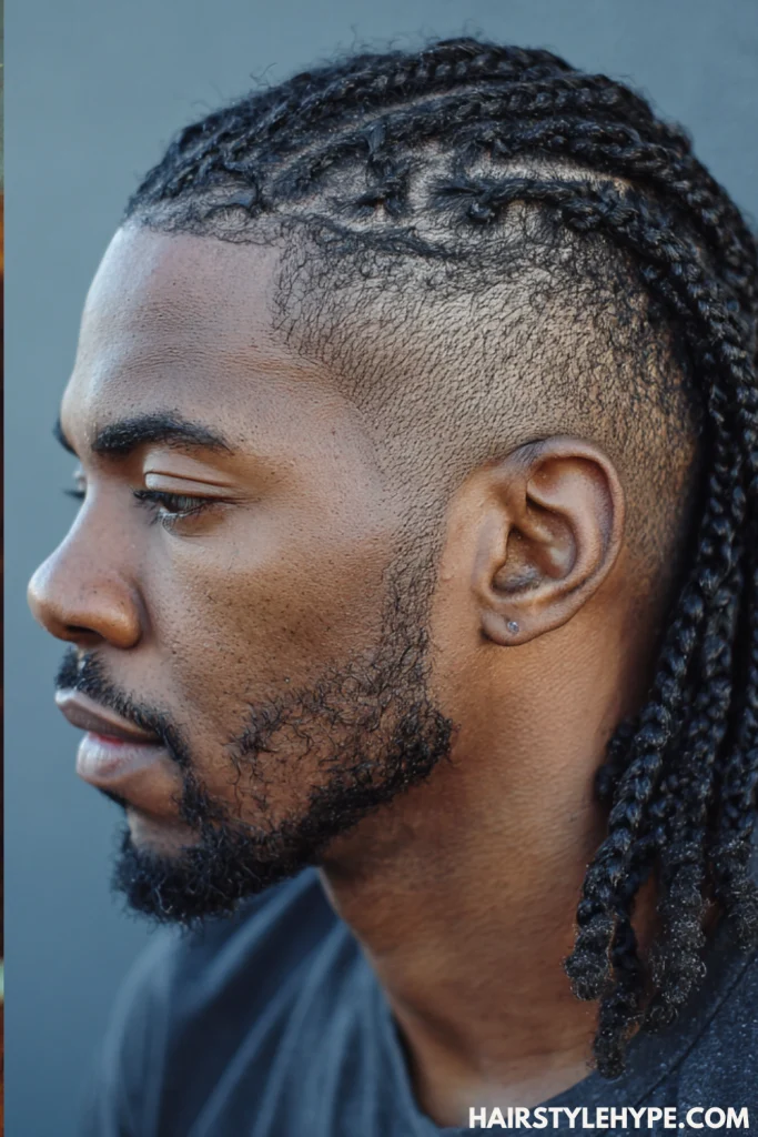 Box Braids with Fade