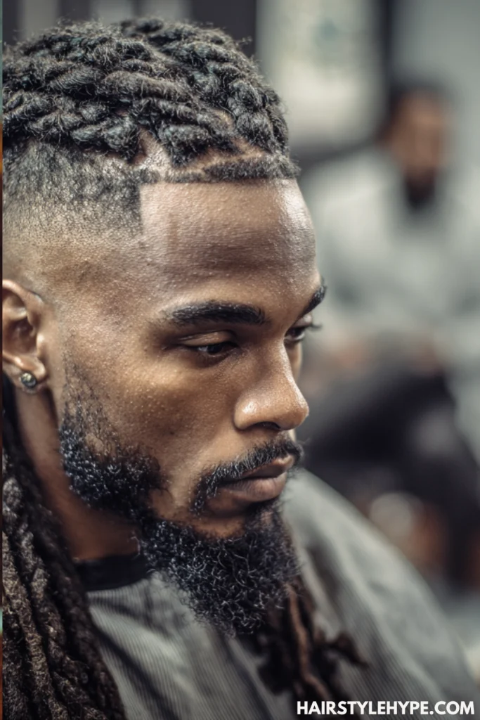 Box Braids with Fade