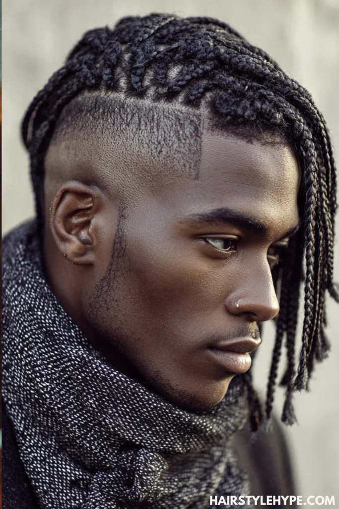 Box Braids with Undercut