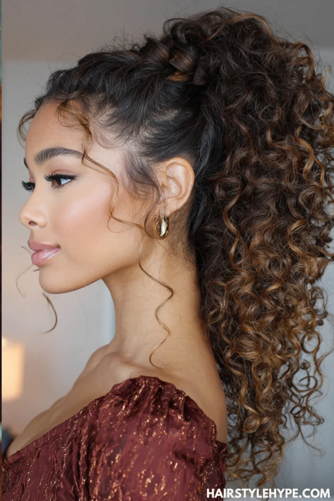Braided Crown with Curls