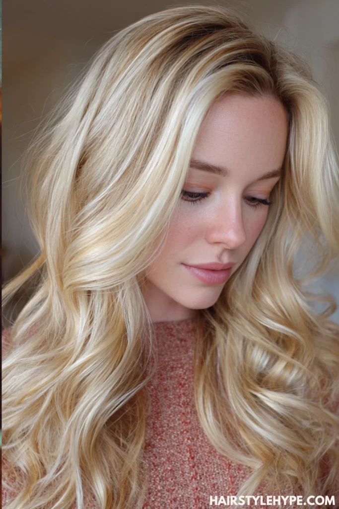 Butter Blonde Highlights on Natural Hair