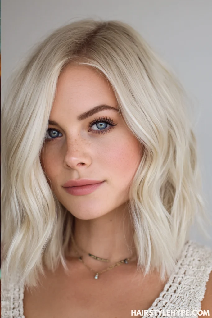 Butter Blonde Lob (Long Bob)