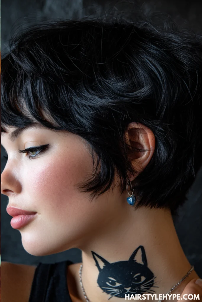 Classic Kitty Cut on Black Hair