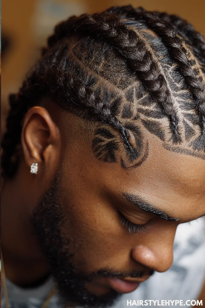 Cornrows with Design