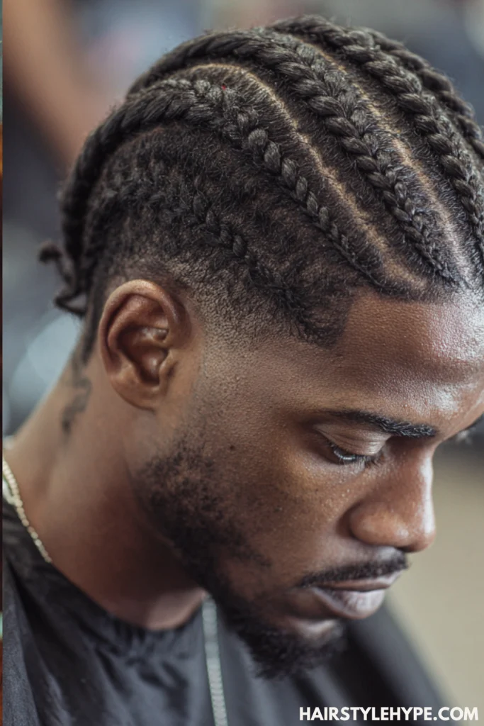 Cornrows with Fade