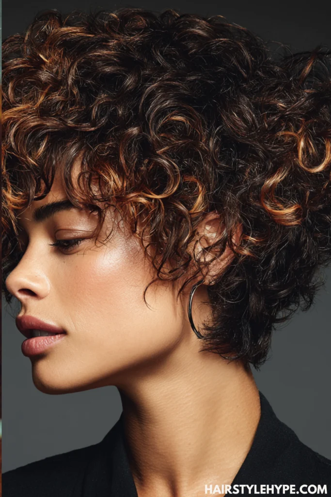 Cropped Curls with Color