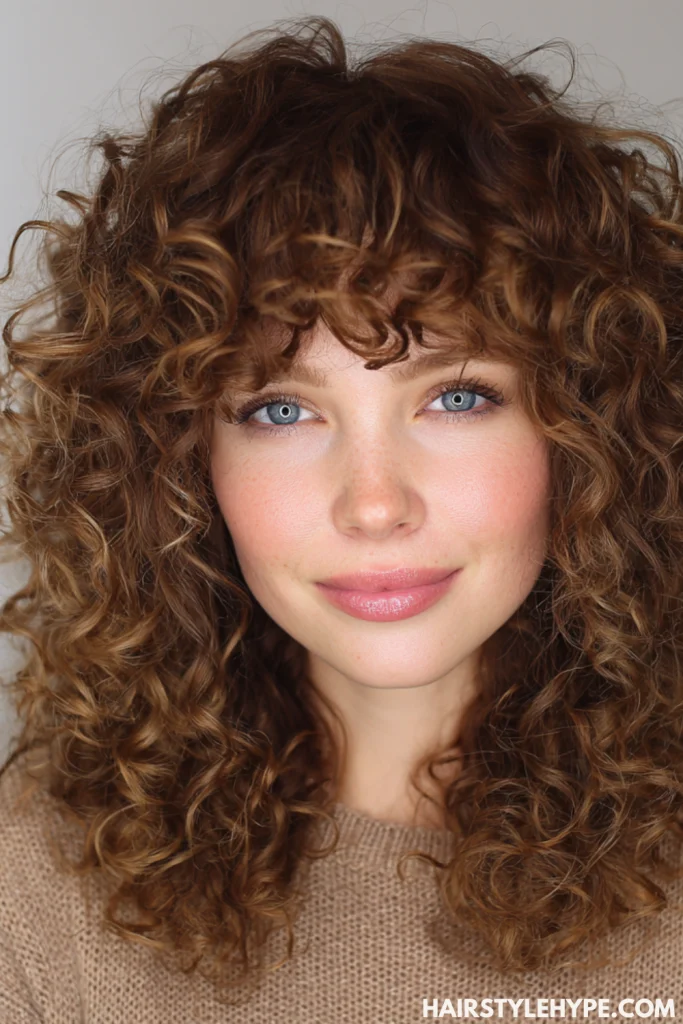 Curly Bangs with Full Curls