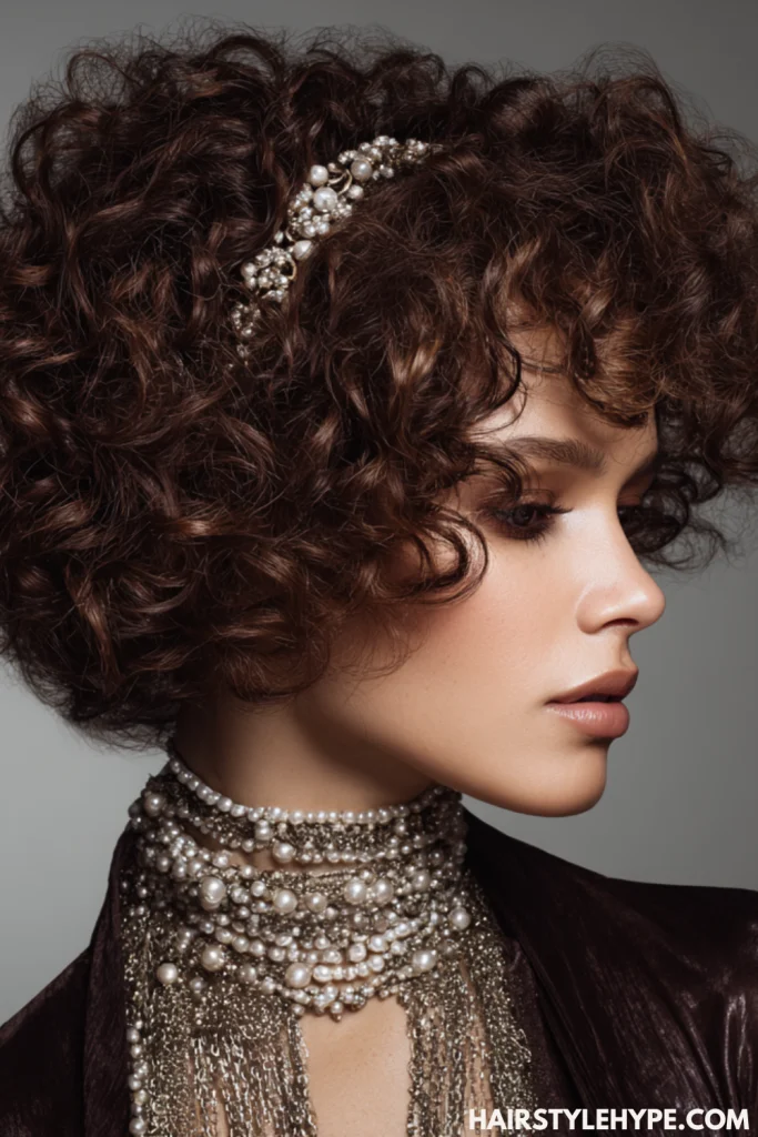 Curly Bob with Accessories