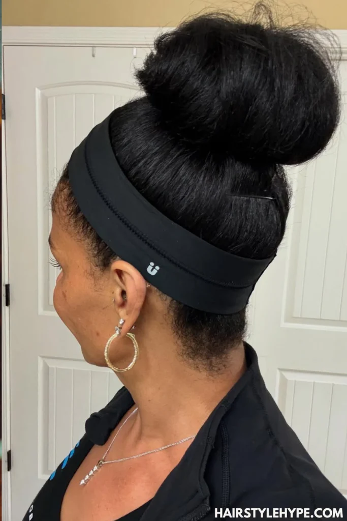 Curly Bun with a Headband