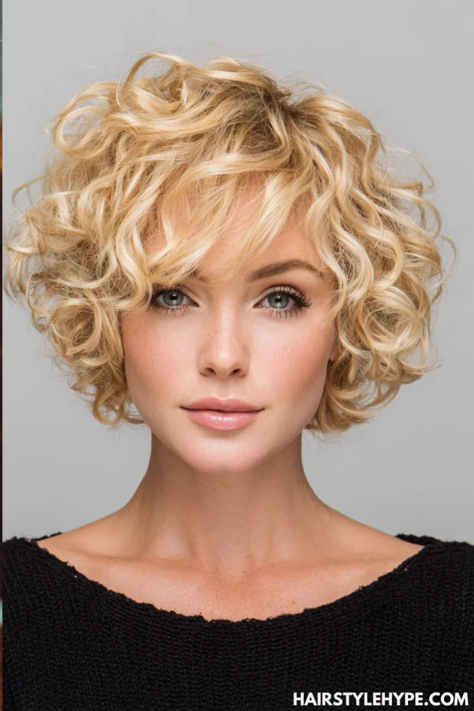 Curly Butter Blonde Crop