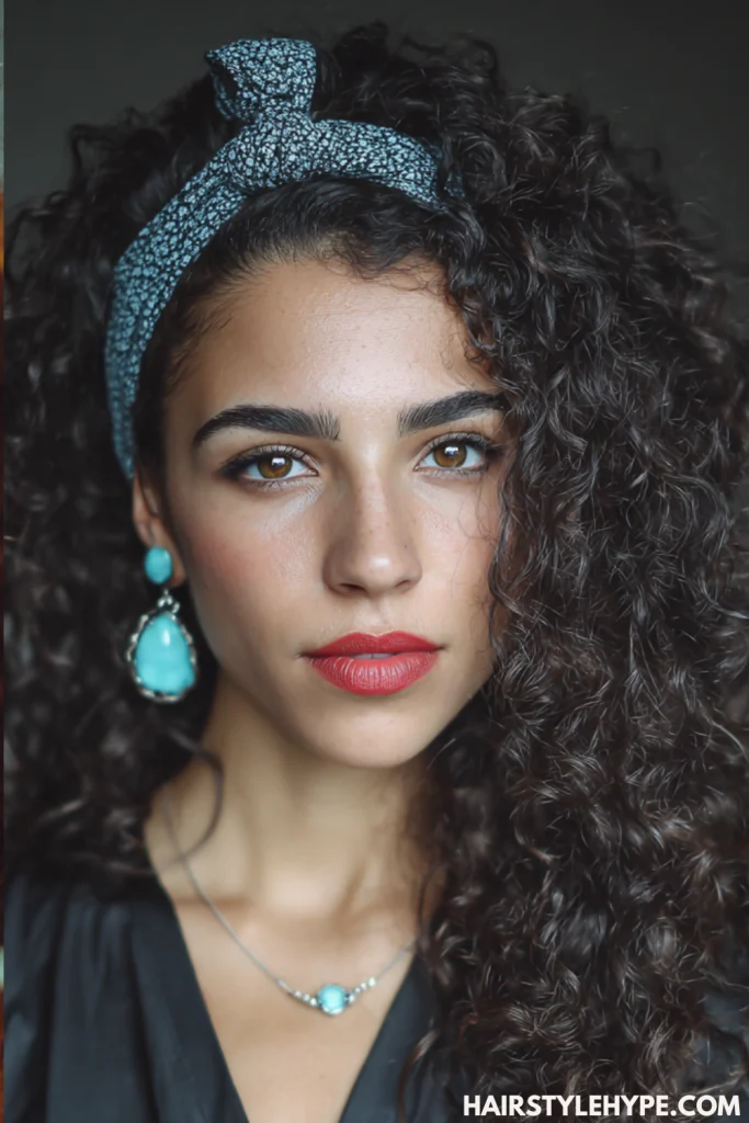 Curly Headband Look