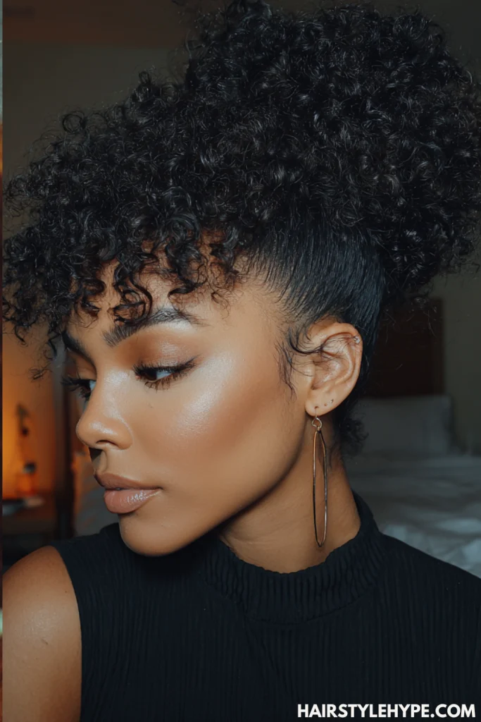 Curly High Puff