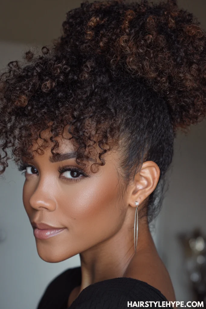 Curly High Puff
