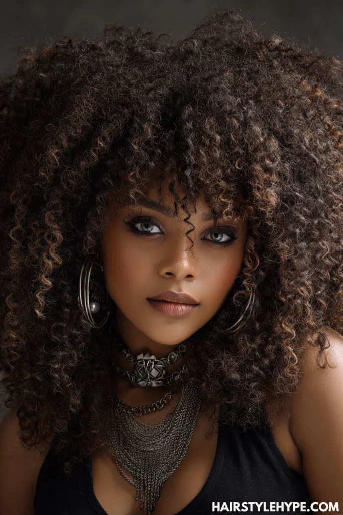 Curly Layers with Face-Framing Strands