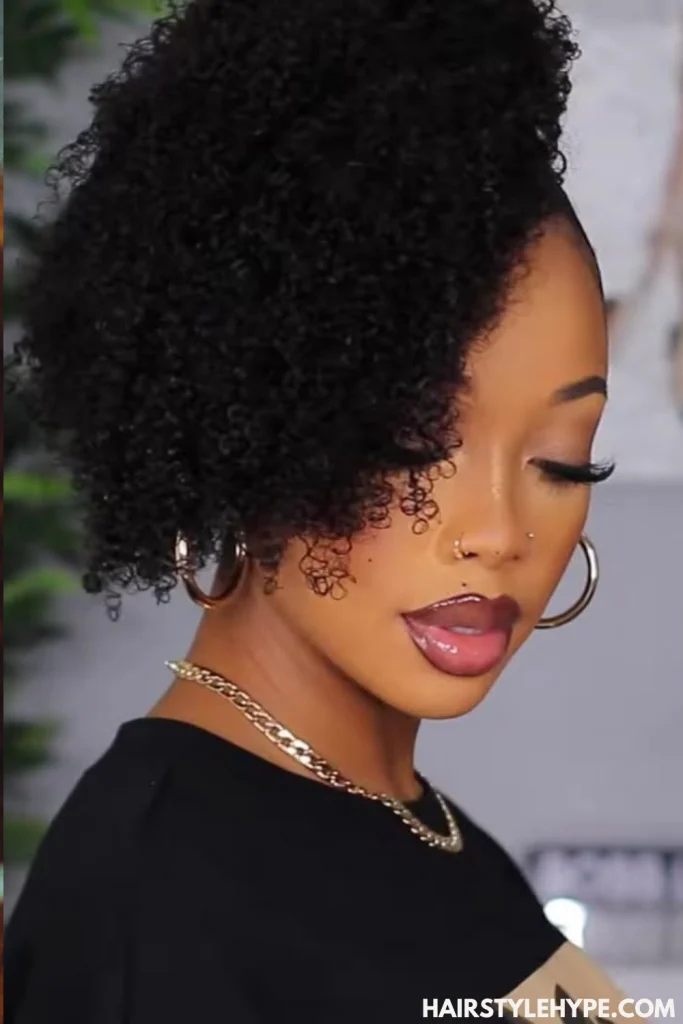 Curly Puff Bun