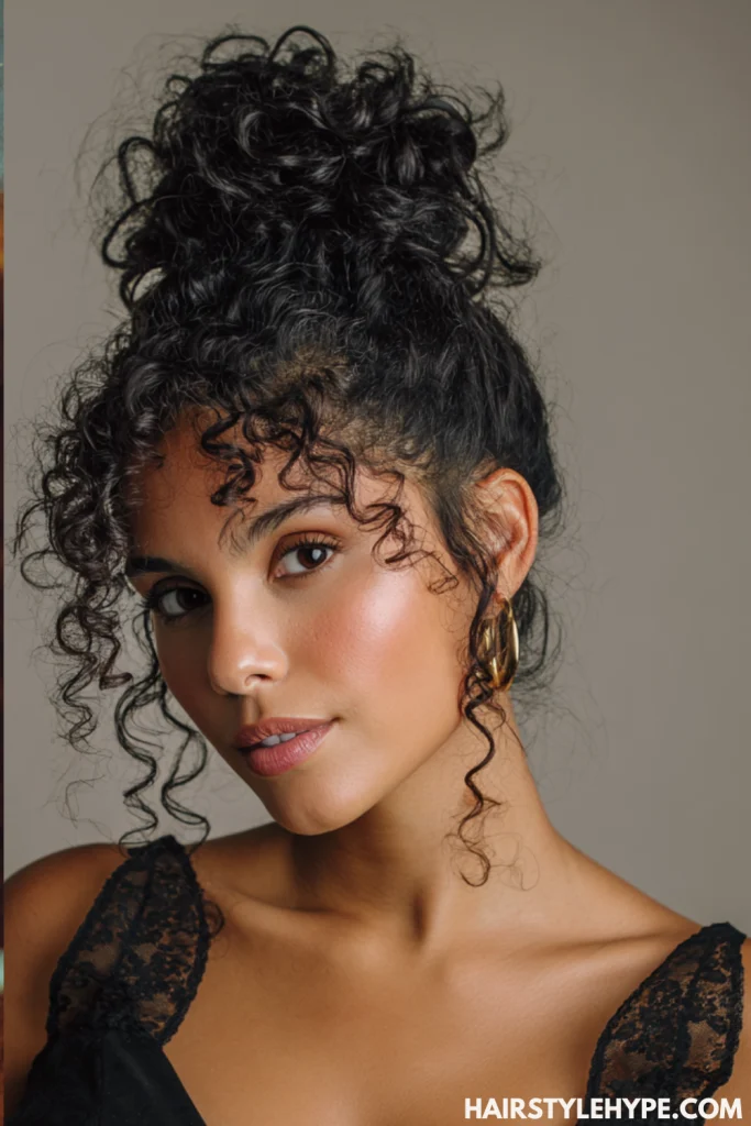 Curly Top Knot