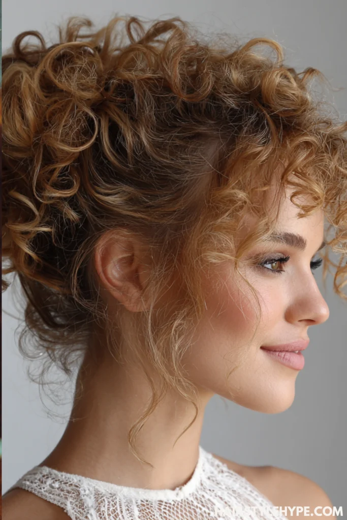 Curly Updo for Short Hair