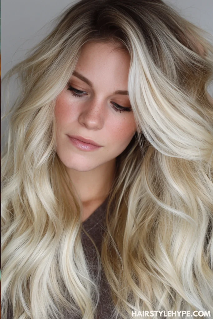 Dark Roots with Butter Blonde Ends