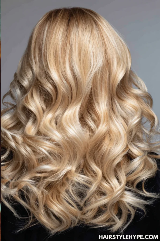 Glossy Butter Blonde Curls
