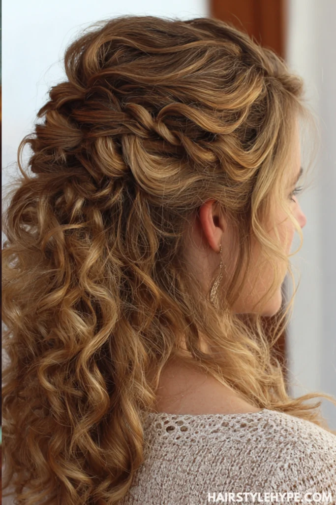 Half-Up Curly Updo