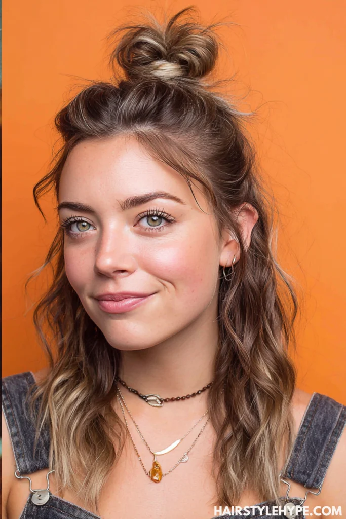Half-Up Half-Down Bun