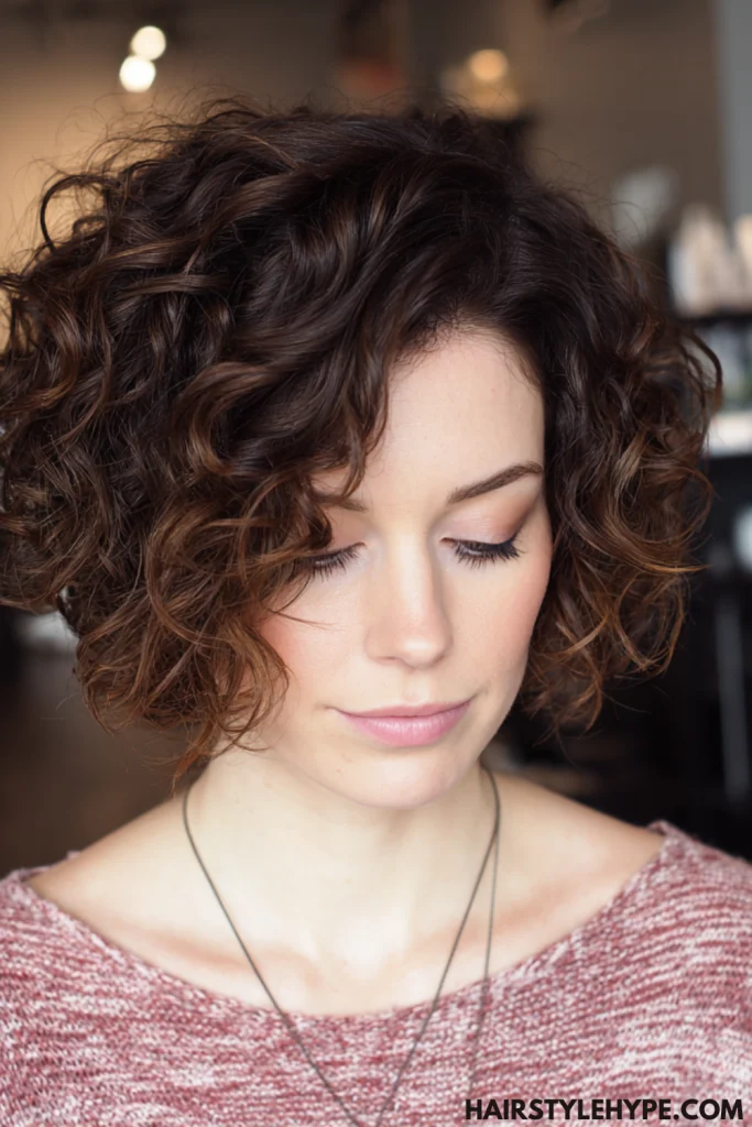 Inverted Curly Bob