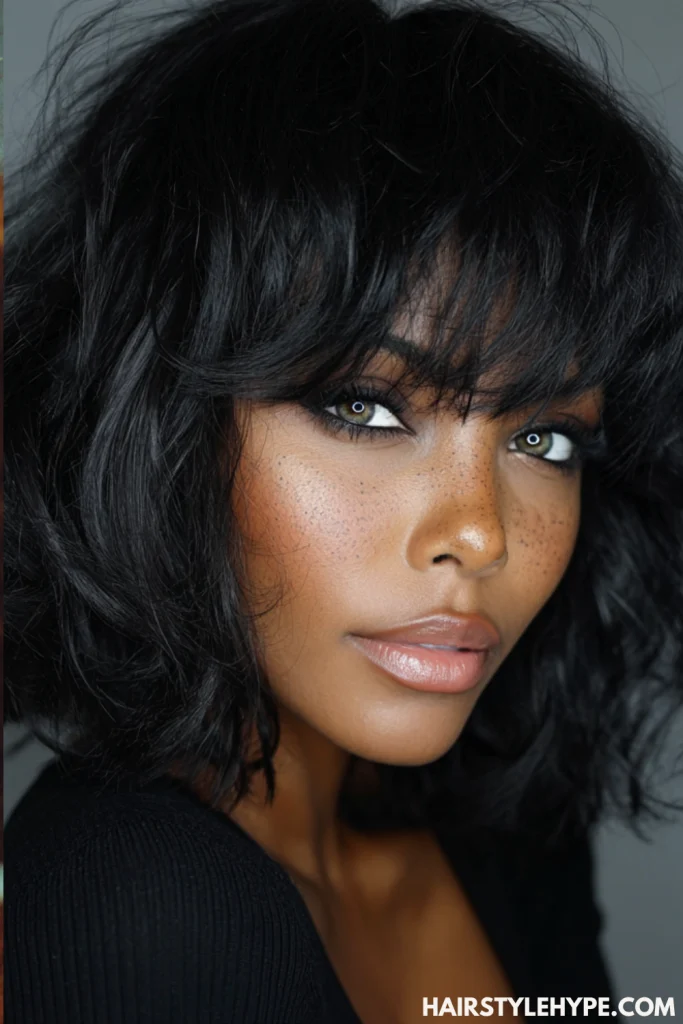 Kitty Cut on Relaxed Black Hair
