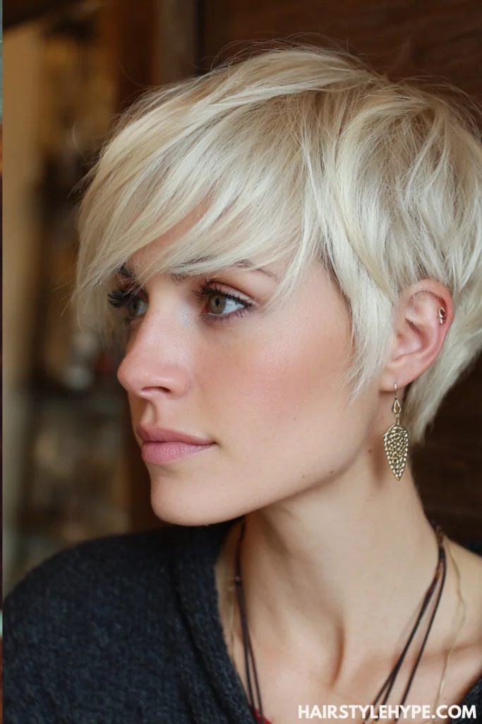 Layered Butter Blonde Pixie