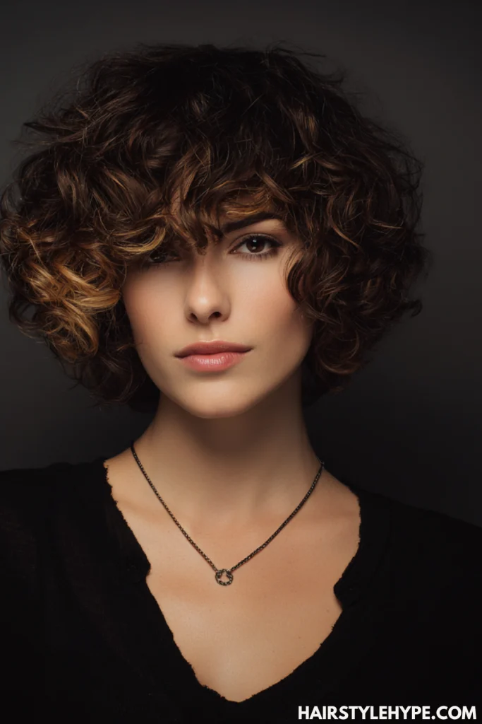 Layered Curly Bob