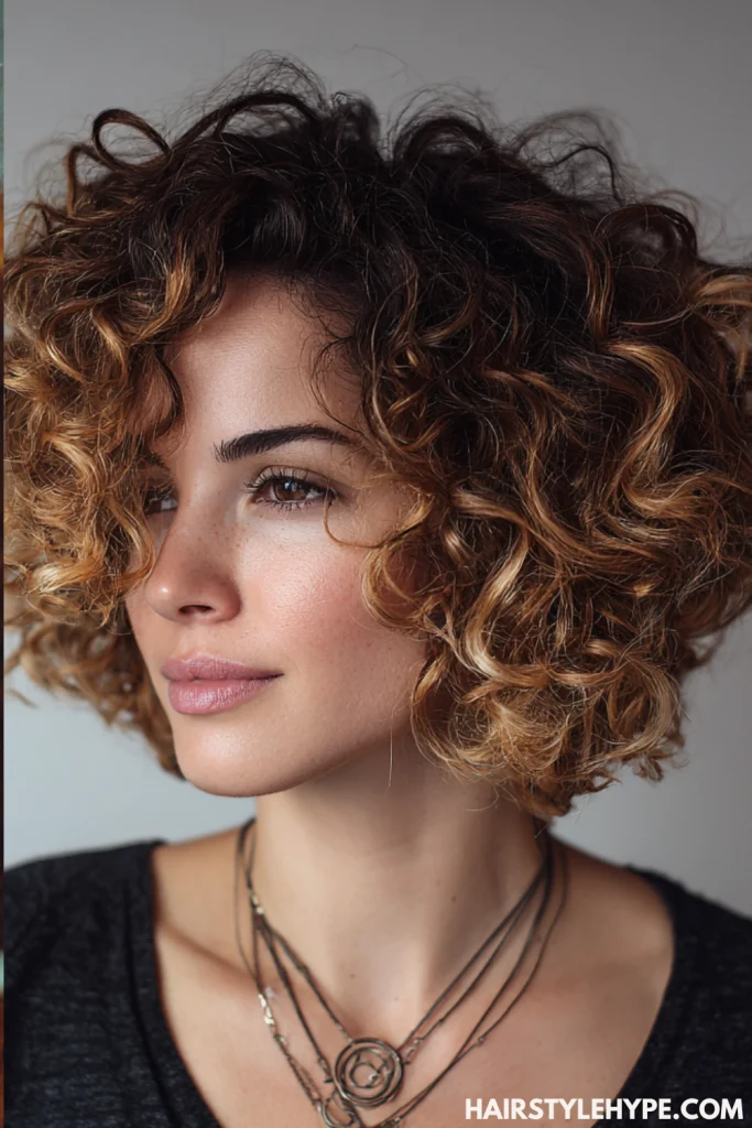 Layered Curly Bob
