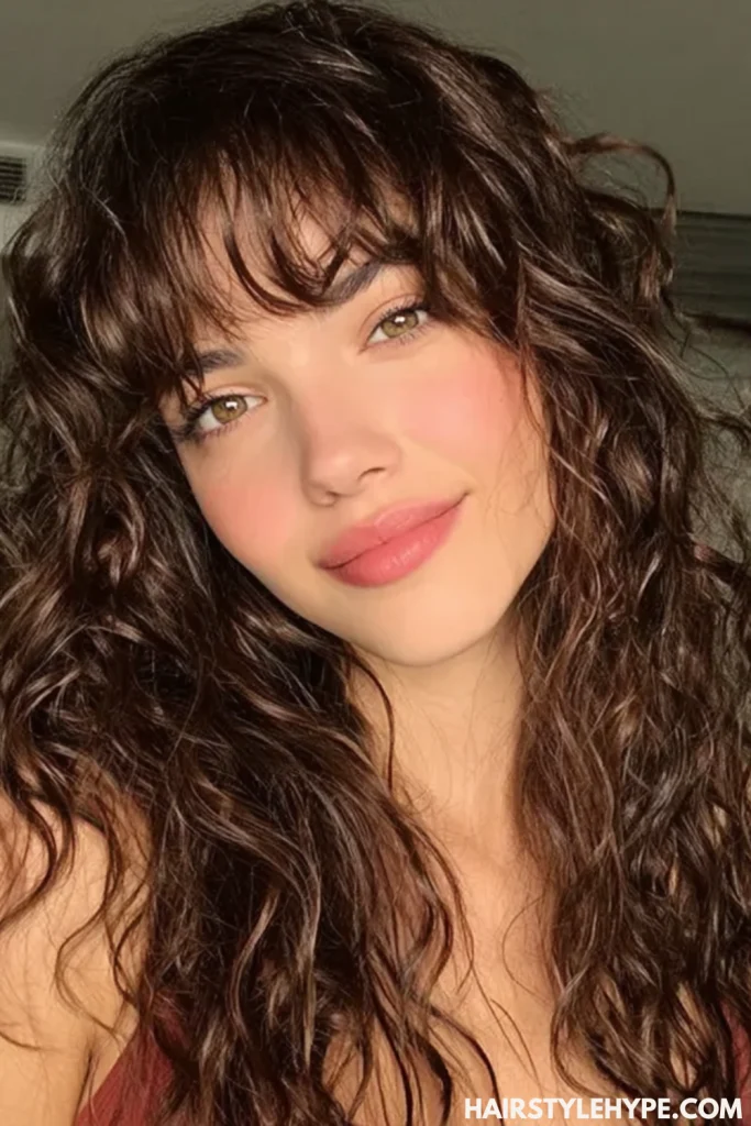Long Curly Bangs