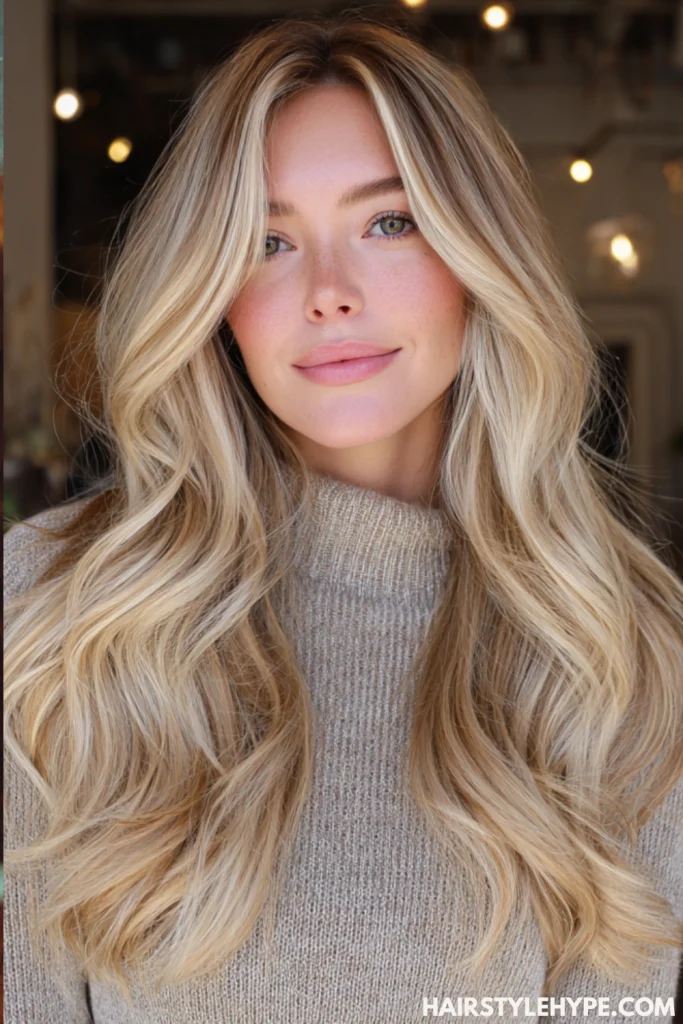 Long Layers with Butter Blonde Dimension