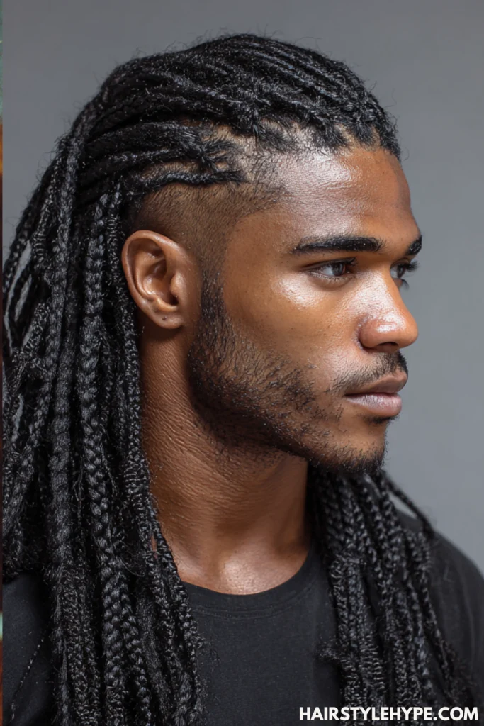 Medium-Length Box Braids
