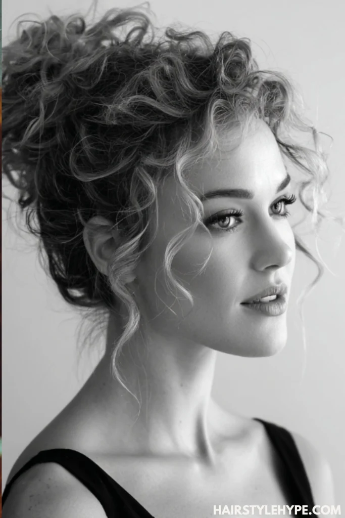 Messy Curly Bun