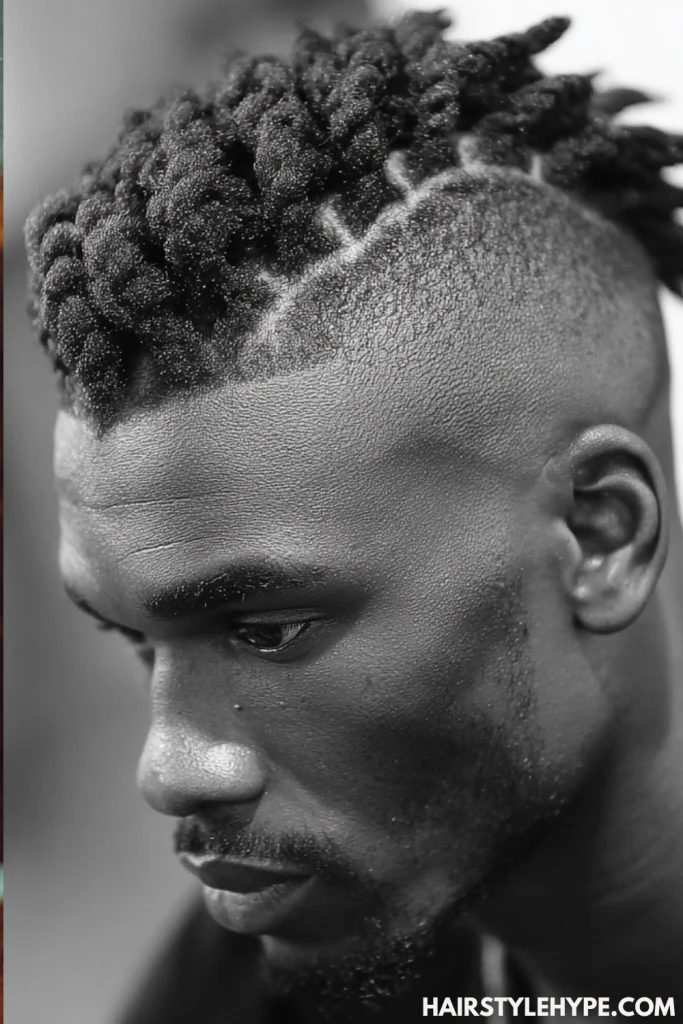 Mohawk Braids with Fade