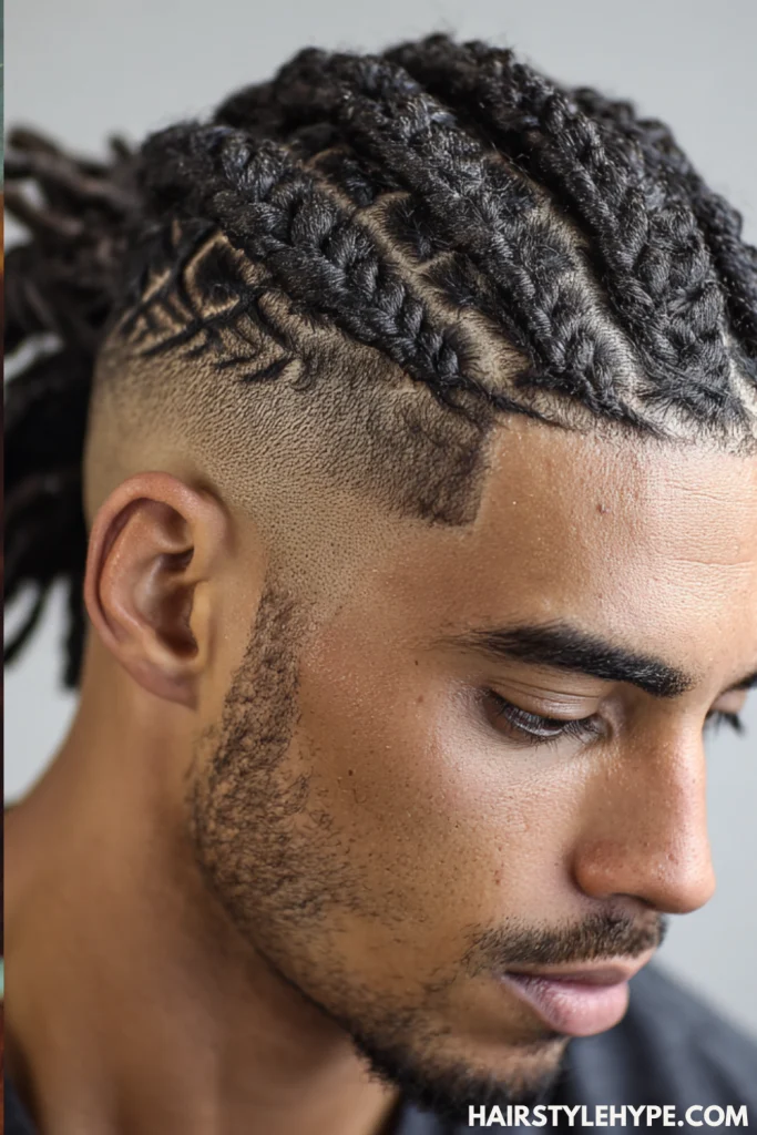 Short Braids with Undercut