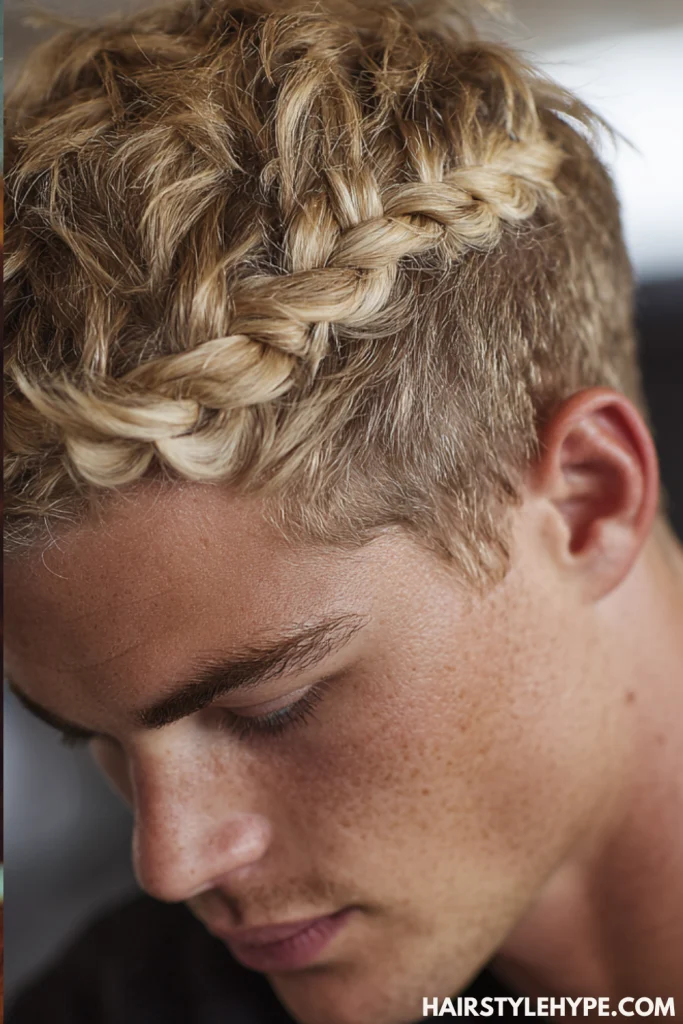 Short Hair Crown Braids