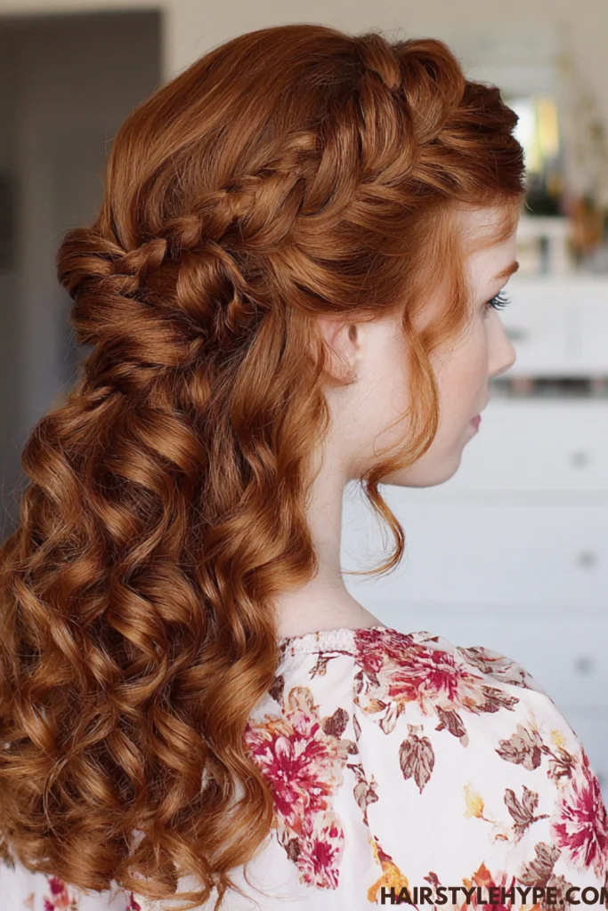 Side Braid into Curls